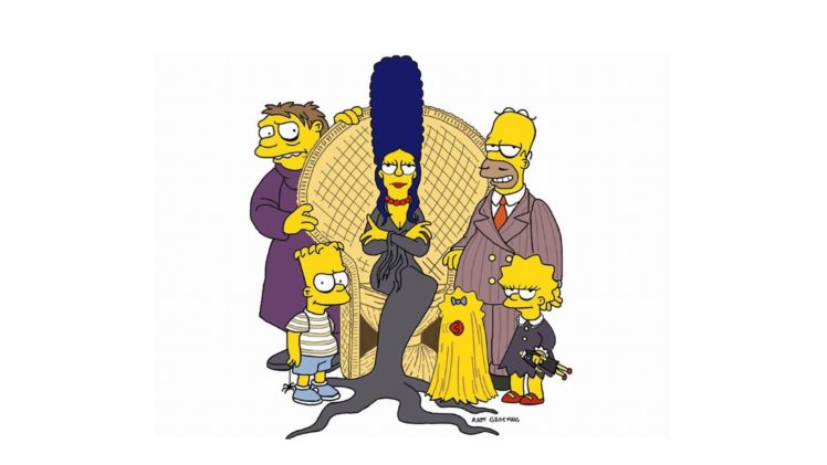 Bart Simpson, Marge Simpson, Lisa Simpson, Maggie Simpson, The Simpsons, Homer Simpson, The Addams Family HD Wallpaper Desktop Background