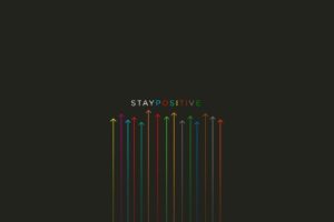 stay, Positive, Green, Yellow, Black, Reeds, Minimalism, Simple background, Typography, Arrows (artwork)