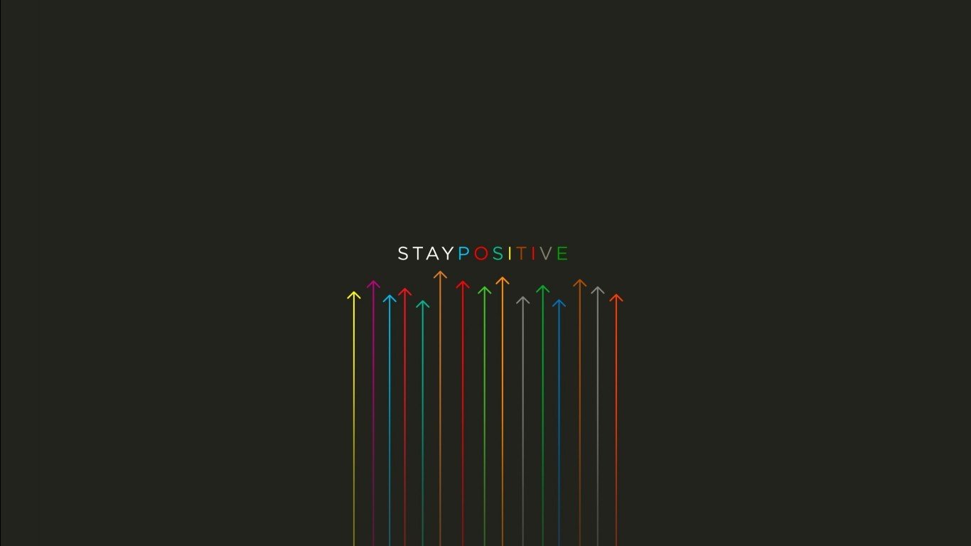 stay, Positive, Green, Yellow, Black, Reeds, Minimalism, Simple background, Typography, Arrows (artwork) Wallpaper