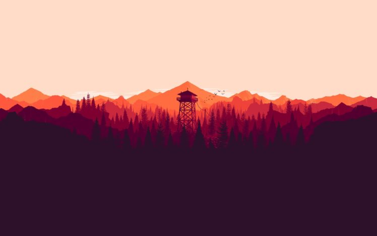 minimalism, Landscape, Firewatch HD Wallpaper Desktop Background