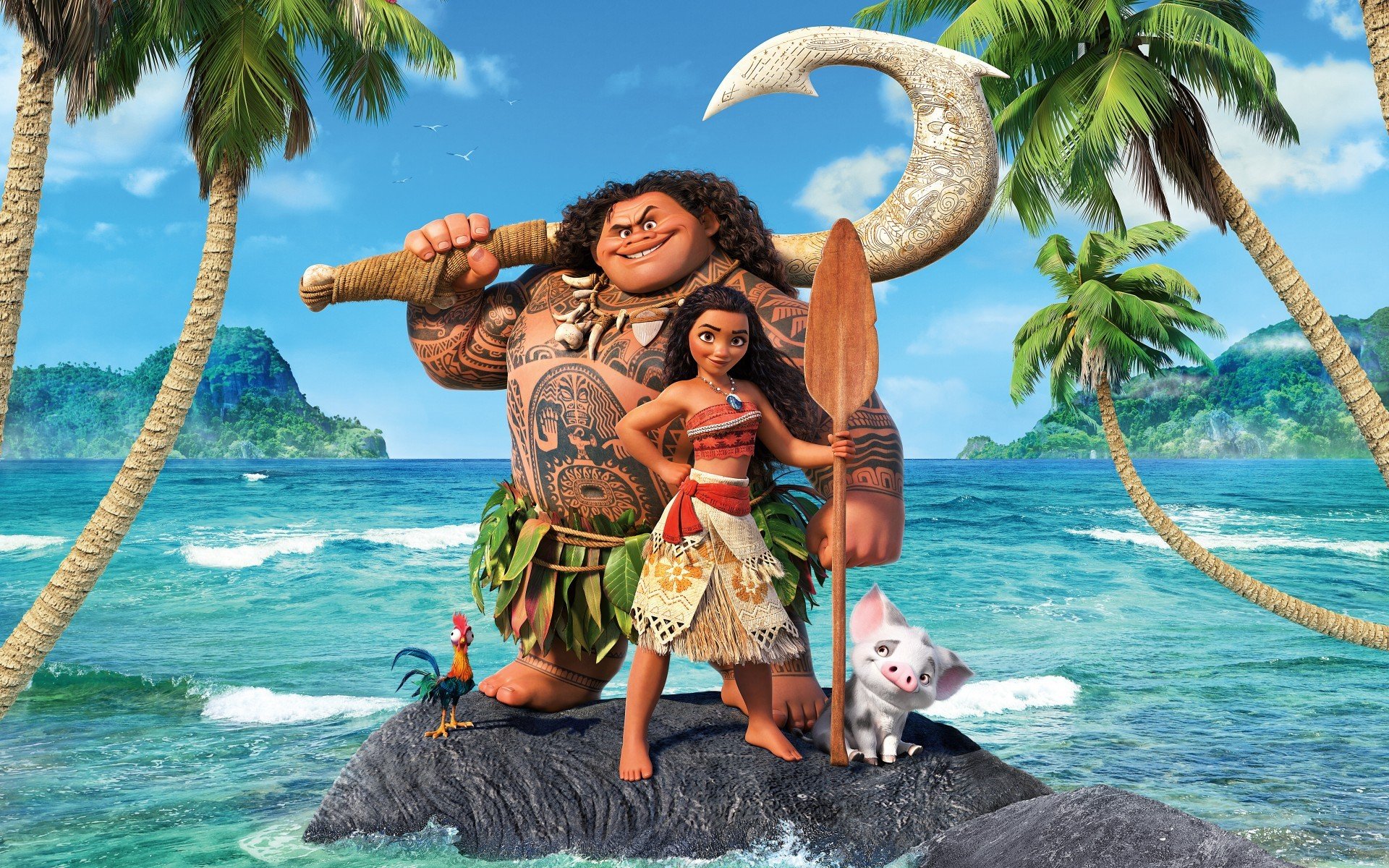 Disney princesses, Moana, Vaiana Wallpaper