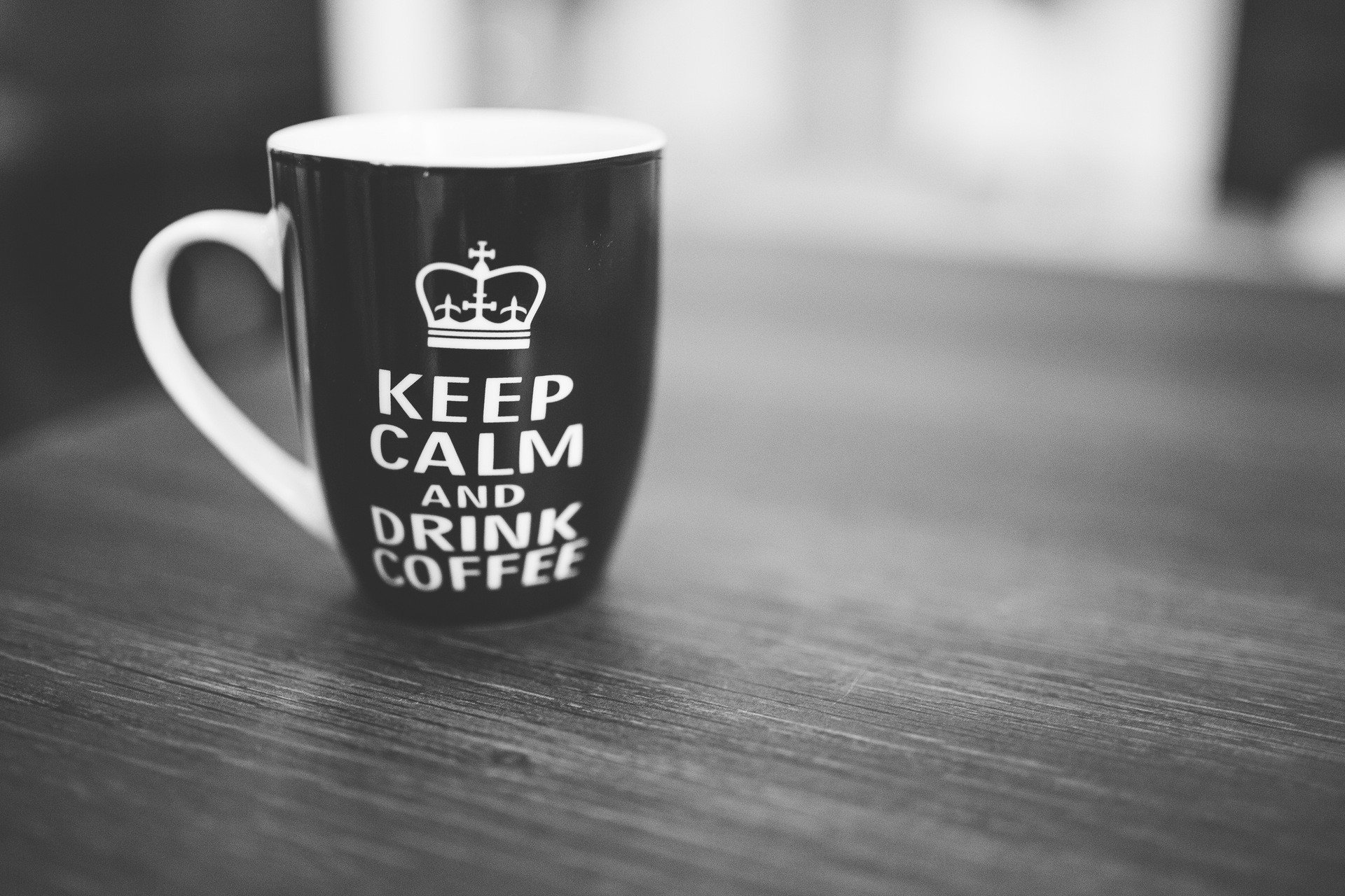 Keep Calm and..., Drink, Coffee, Black Wallpaper