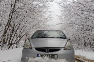 Honda, Snow, Forest