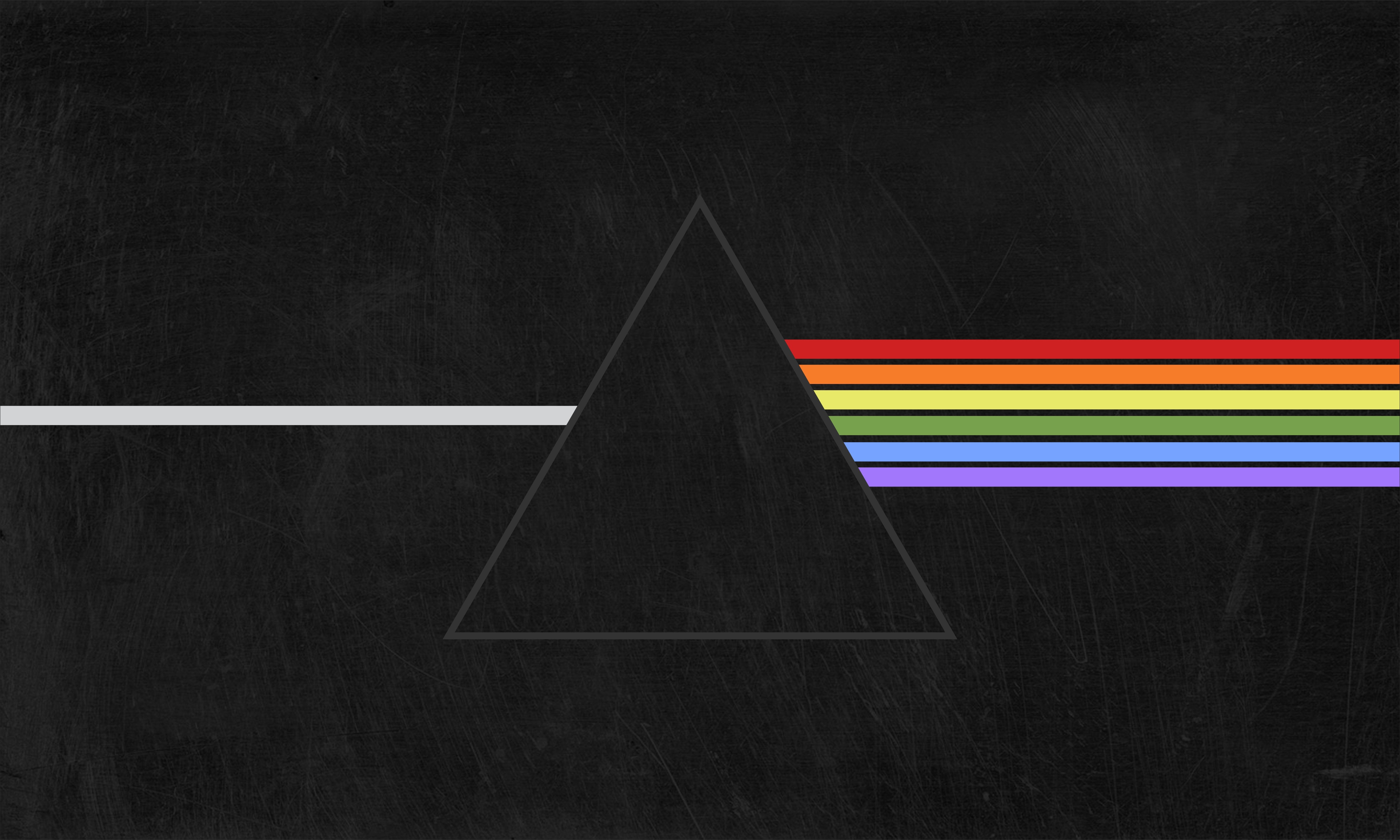 Pink Floyd, Triangle, Prism, The Dark Side of the Moon, Black, Vector Wallpaper