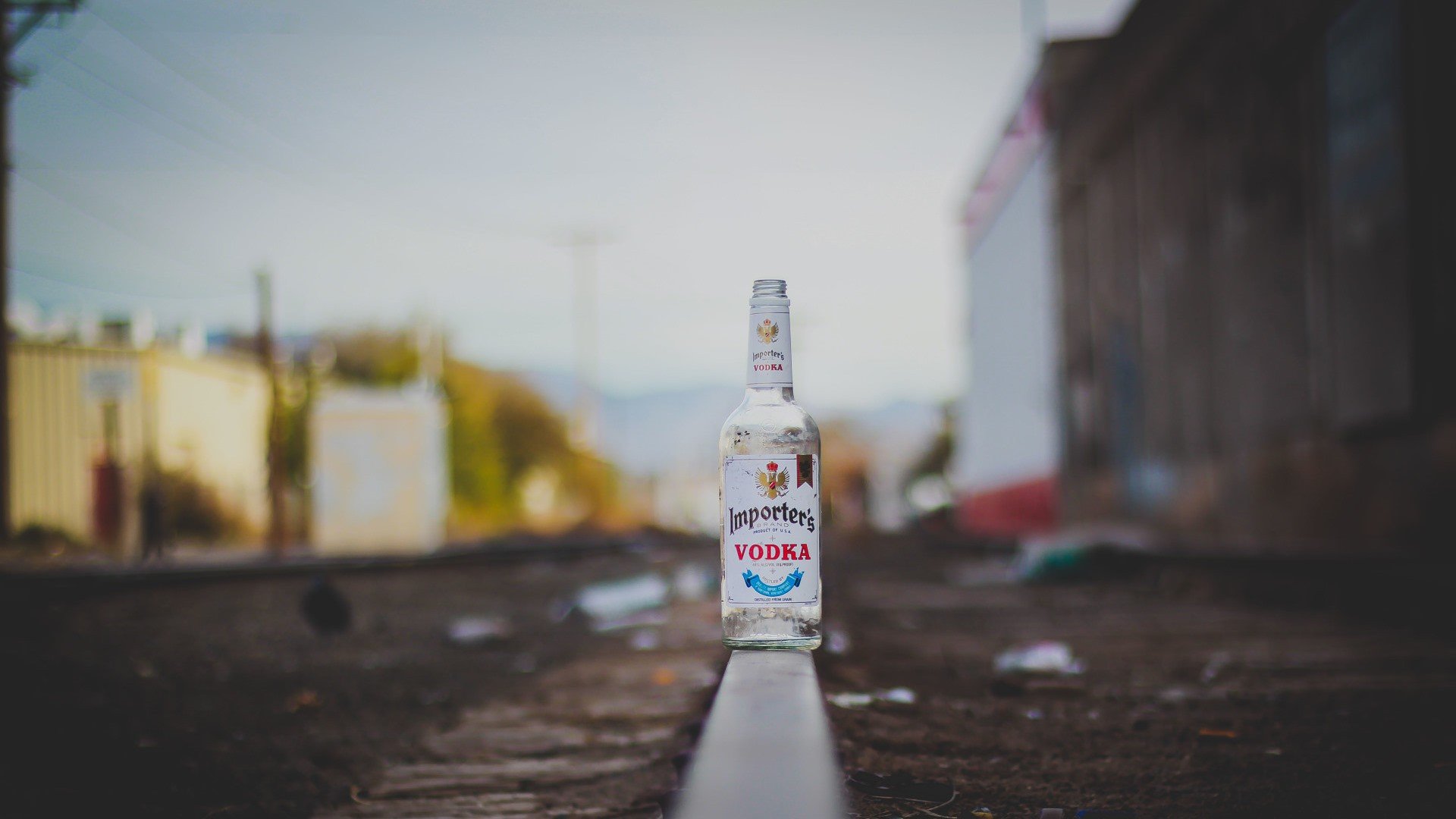 railway, Bottles, Vodka Wallpaper