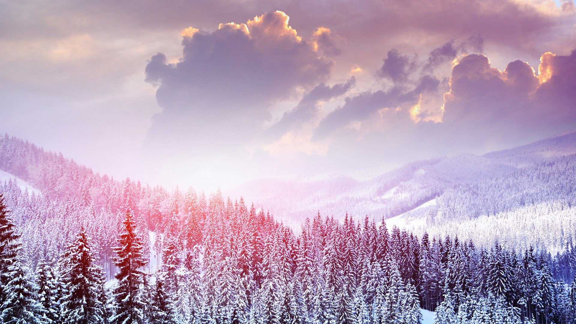 winter, Snow, Mountains Wallpaper