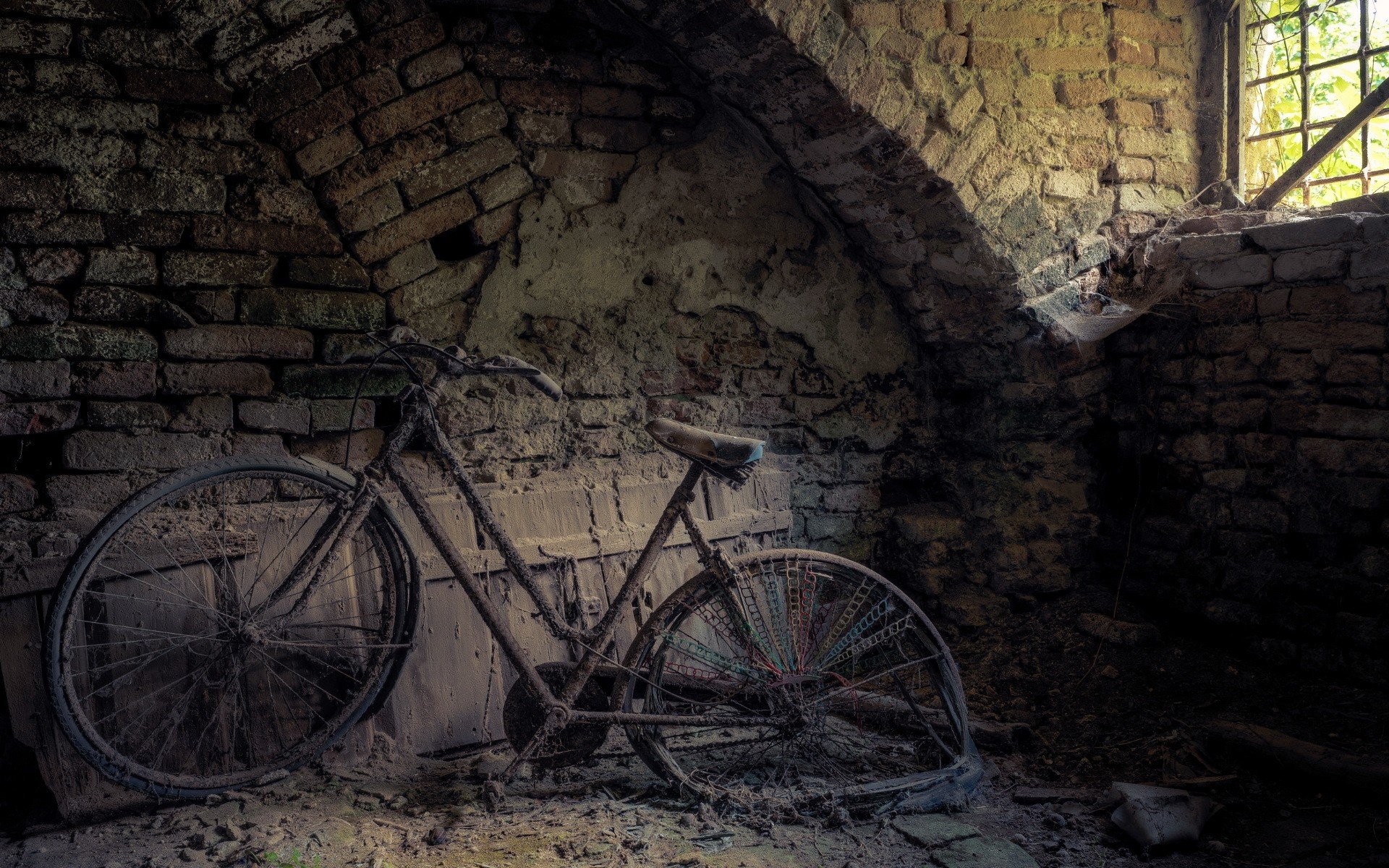 abandoned, Bicycle, Wreck Wallpaper