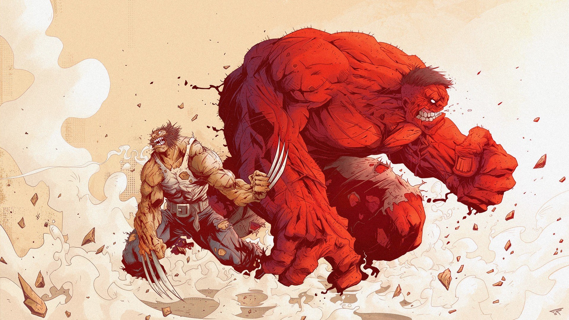 Wolverine, Marvel Comics, Hulk, Red hulk HD Wallpapers / Desktop and