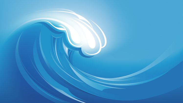 vector, Waves, Blue HD Wallpaper Desktop Background