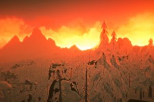 snow, The Long Dark, Mountains, Landscape, Video games, Sunrise