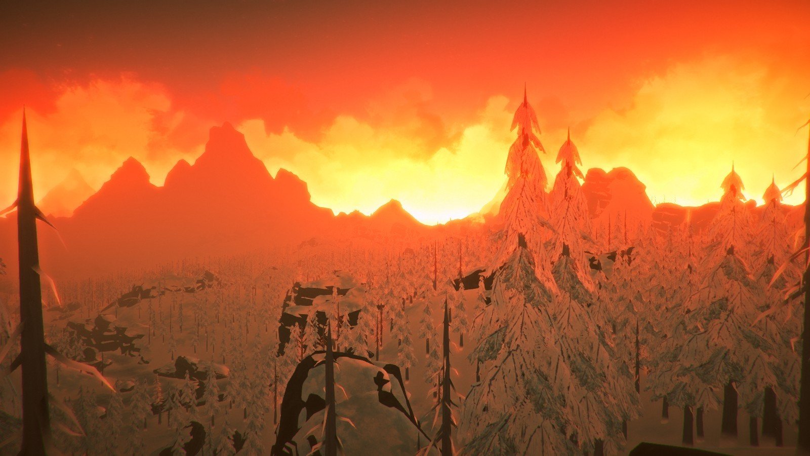 snow, The Long Dark, Mountains, Landscape, Video games, Sunrise Wallpaper