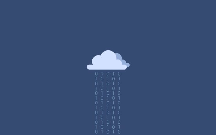 clouds, Binary, Rain, Flatdesign, Numbers, Digital art, Vector HD Wallpaper Desktop Background