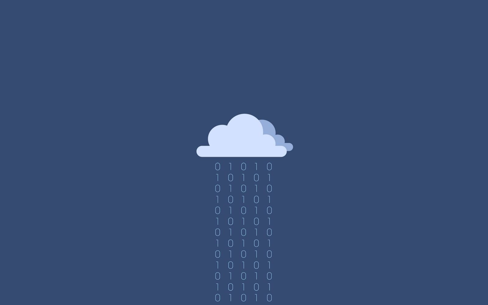 clouds, Binary, Rain, Flatdesign, Numbers, Digital art, Vector Wallpaper