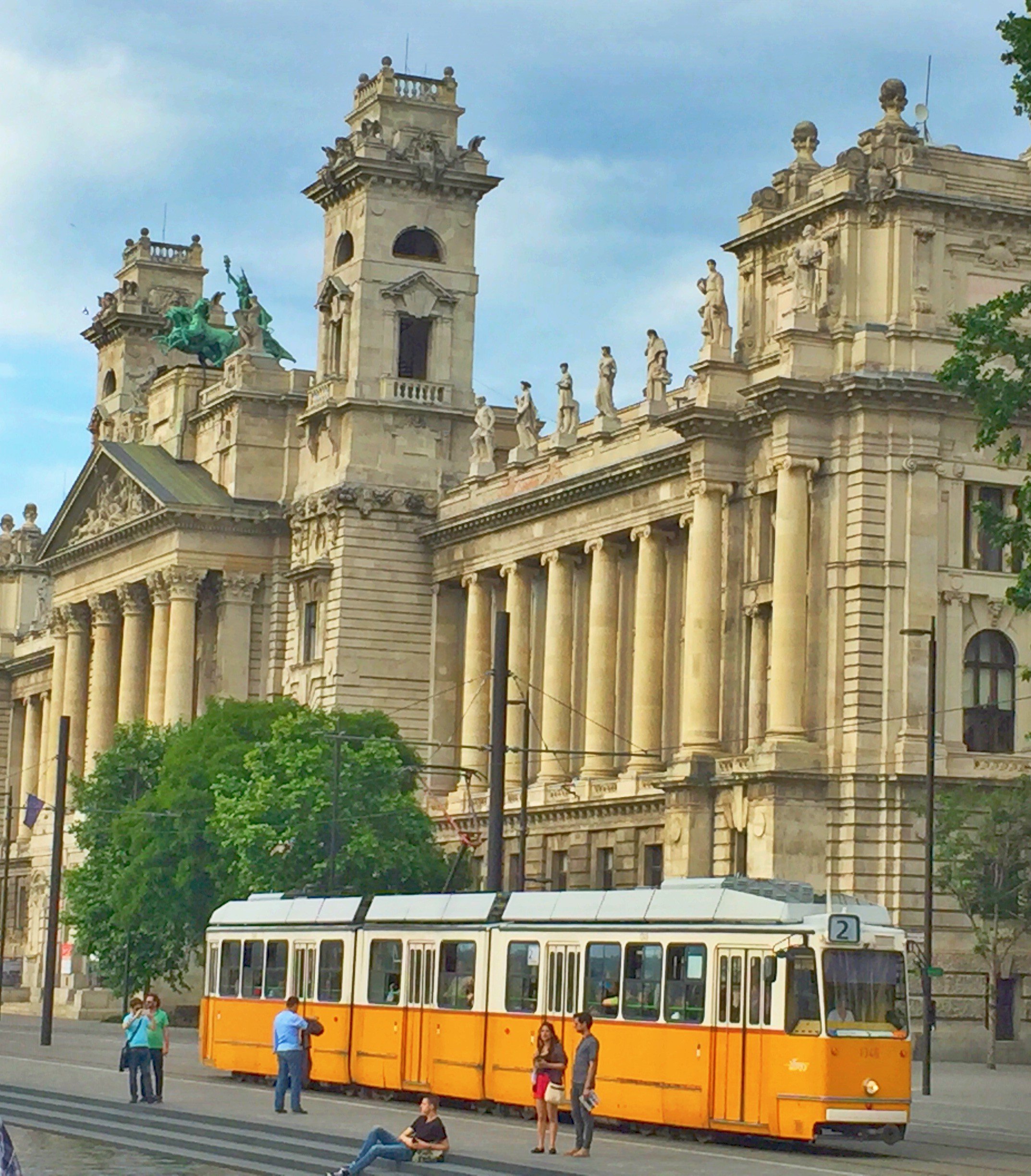 city, Budapest, Tram, Hungary Wallpaper