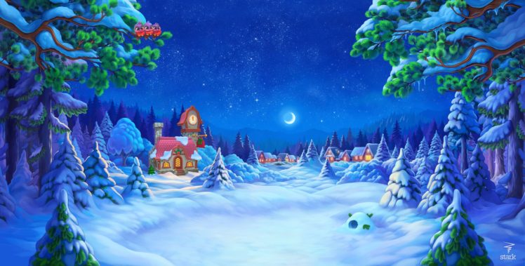 illustration, Snow, Artwork HD Wallpaper Desktop Background