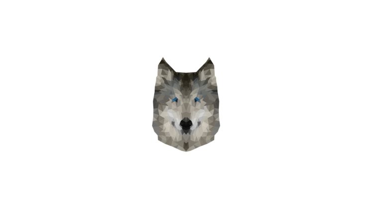 low poly, Wolf, Simple HD Wallpaper Desktop Background