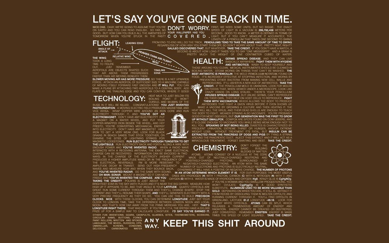 infographics, Time travel, Science Wallpaper