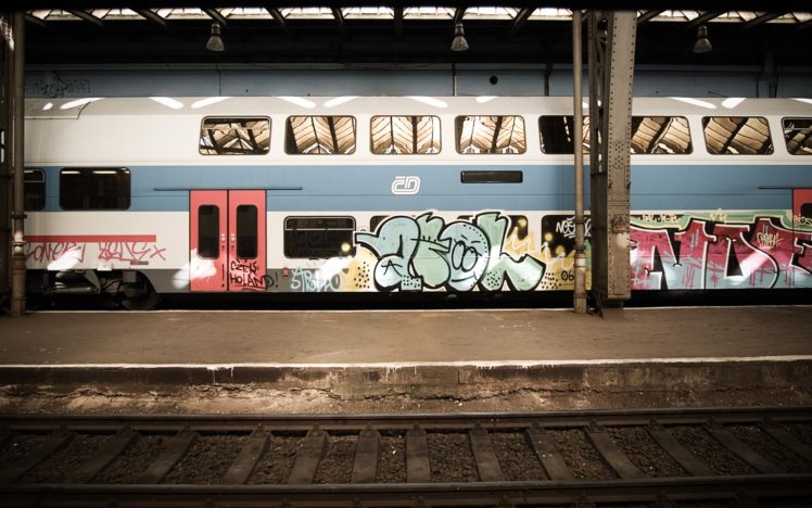 graffiti, Train HD Wallpaper Desktop Background