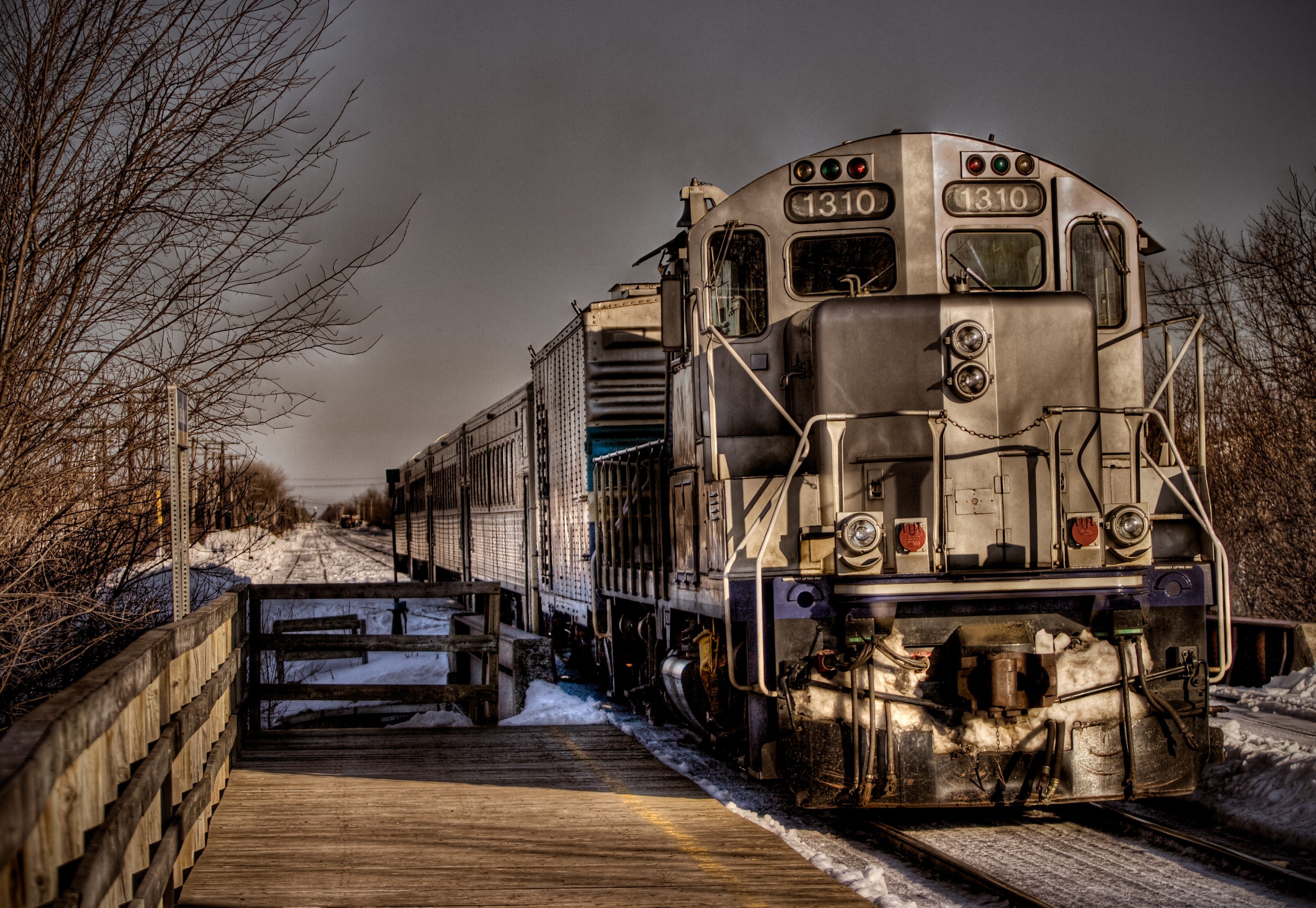 train, HDR, Winter, Montreal, STM, GP9, Commuter, Canada Wallpaper