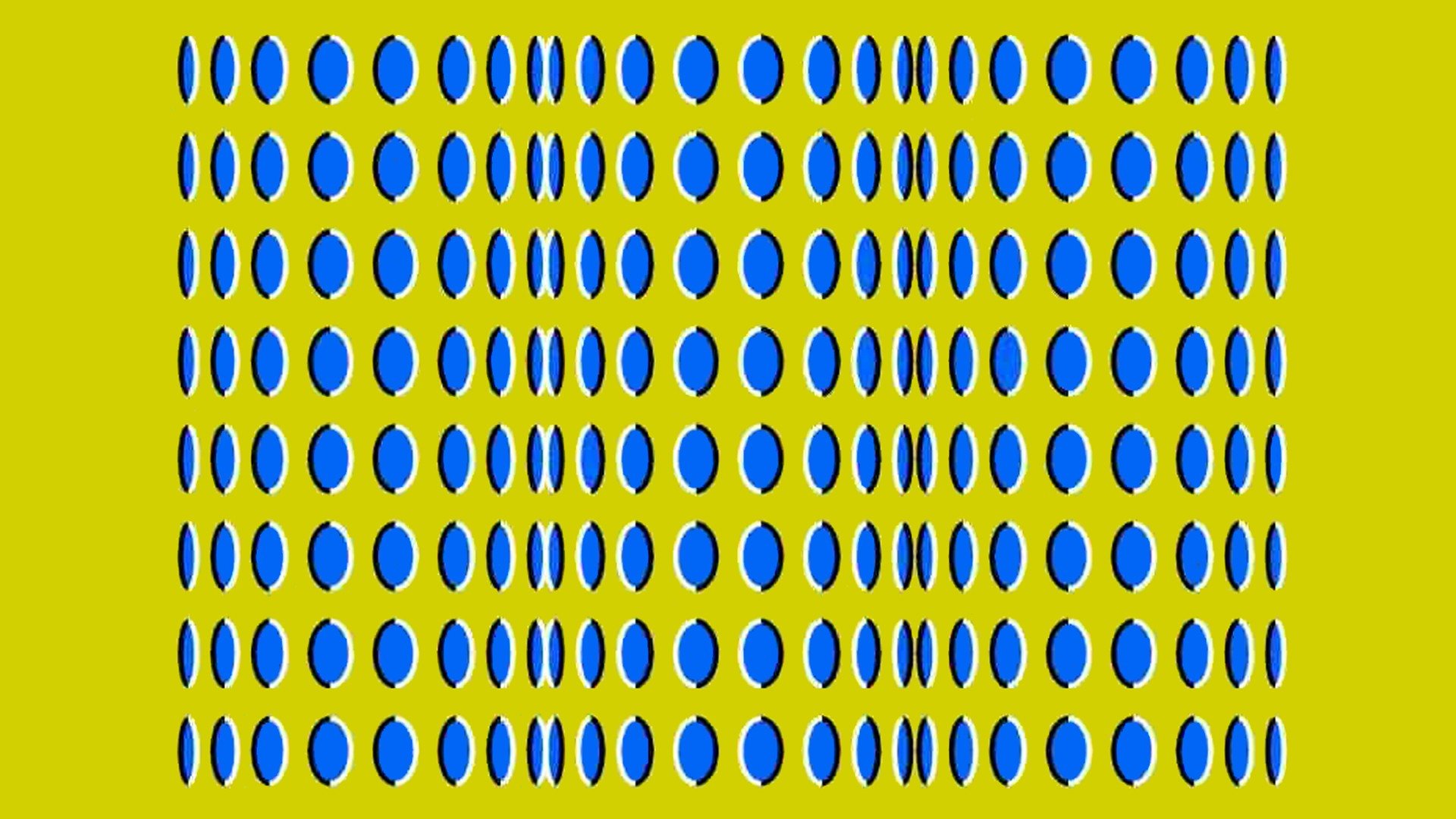 optical illusion, Yellow background, Polka dots Wallpaper
