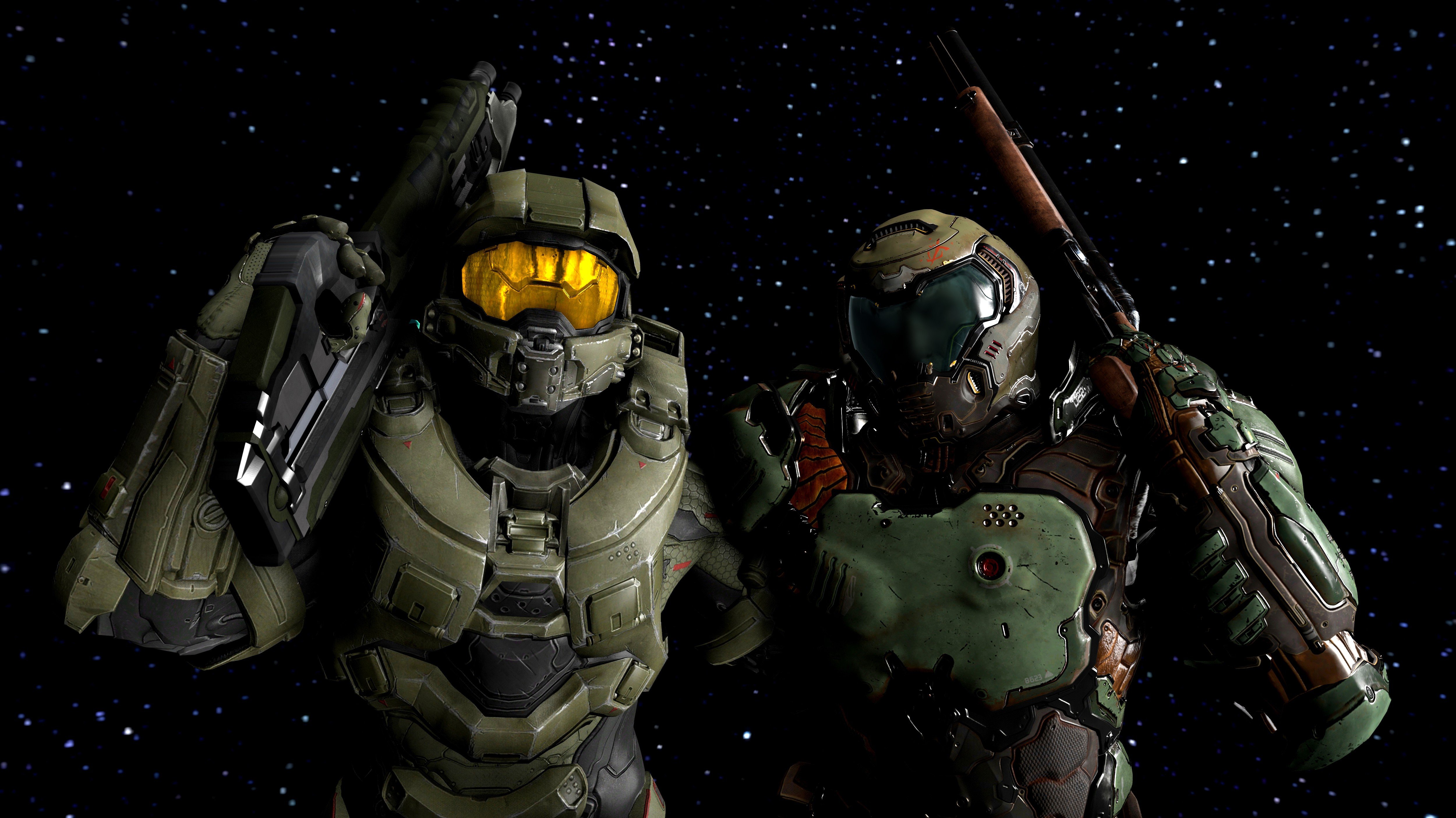 Master Chief, Source Filmmaker, Halo 5: Guardians, Doom 4, Doom (game) Wallpaper