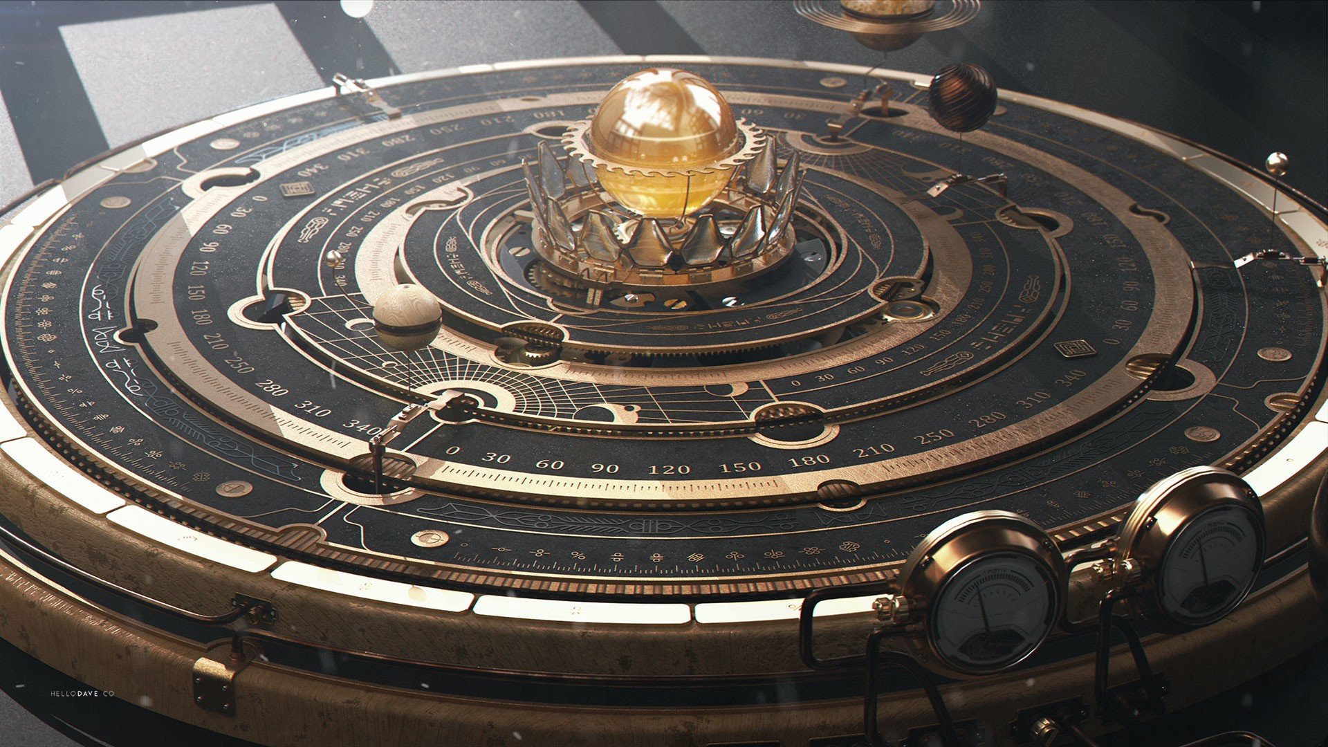 astrolabe, Steampunk, Planet, Astronomy Wallpaper