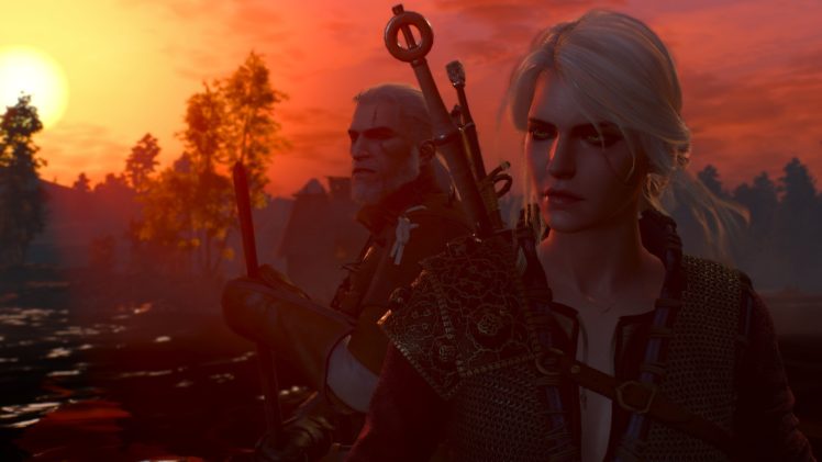 Geralt of Rivia, Cirilla Fiona Elen Riannon, The Witcher 3: Wild Hunt HD Wallpaper Desktop Background