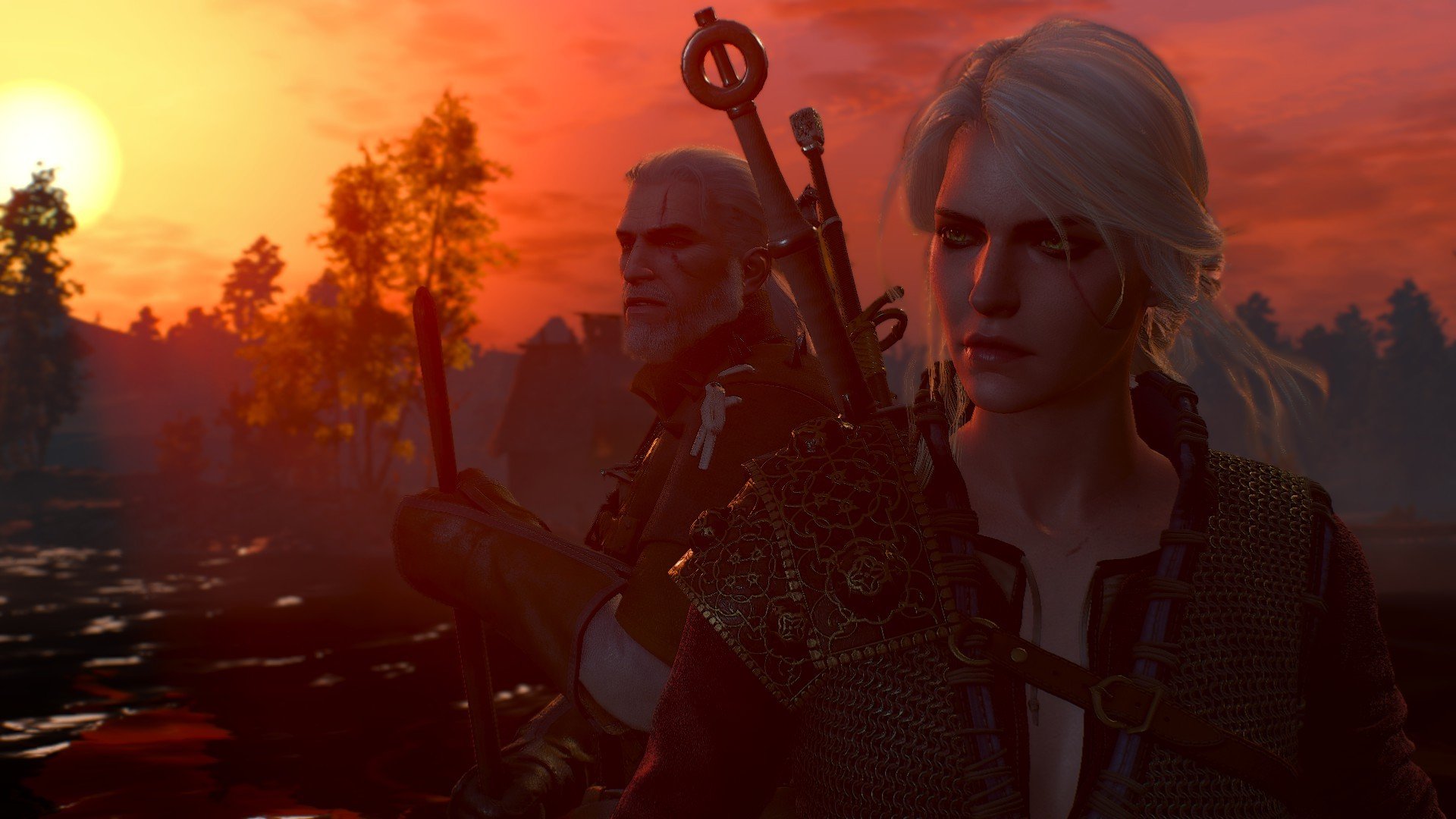Geralt of Rivia, Cirilla Fiona Elen Riannon, The Witcher 3: Wild Hunt Wallpaper