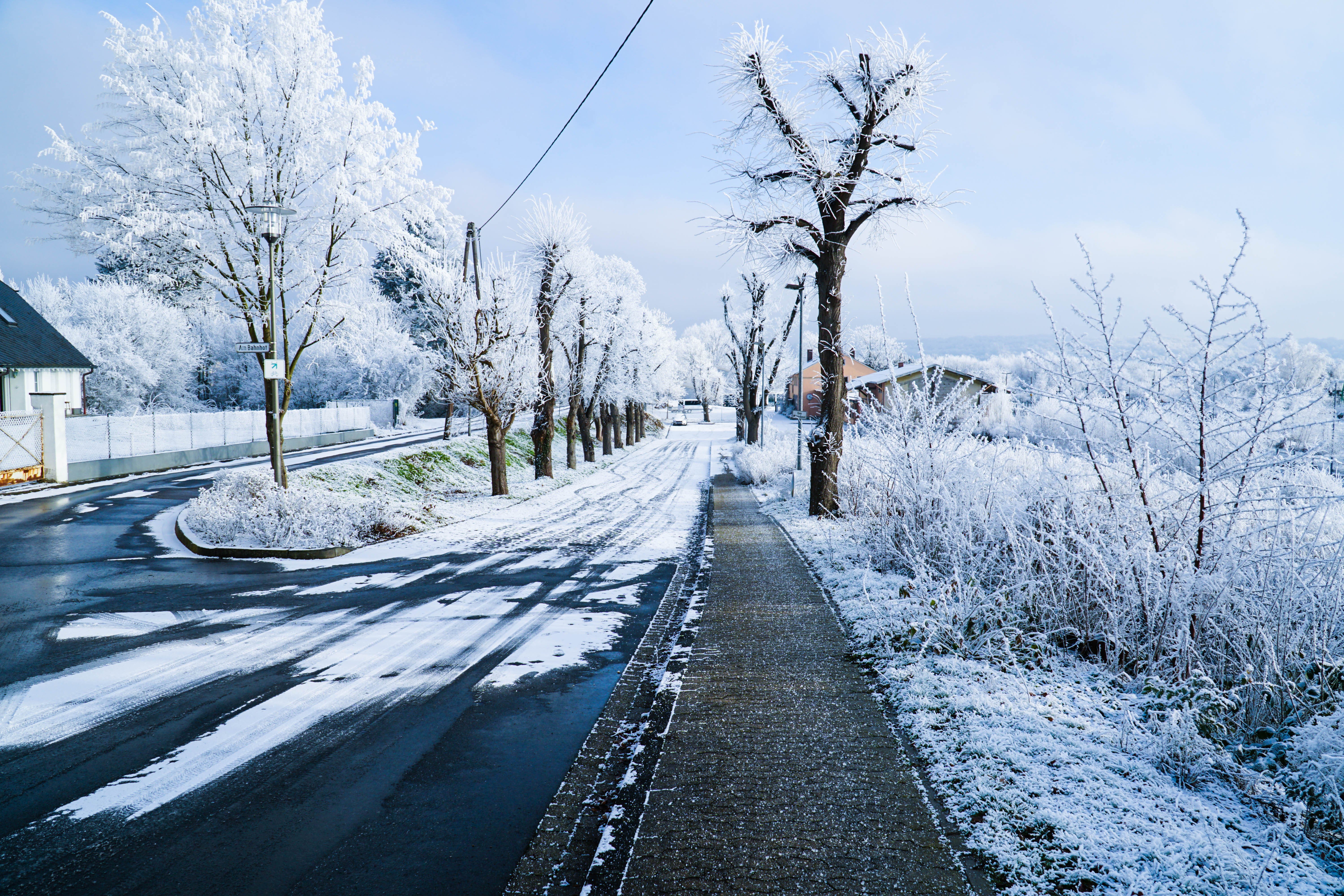 nature, Landscape, Winter, Snow, Trees, Road, Ice Wallpaper