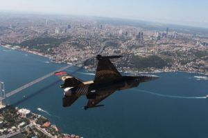 SoloTurk, Turkey, Istanbul, Bosphorus Bridge, General Dynamics F 16 Fighting Falcon, Bosphorus