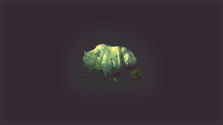 bears, Forest, Simple, Wildlife HD Wallpaper Desktop Background