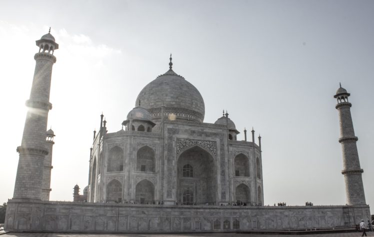 India, Taj Mahal, Sky, Wonder of the world, Islamic architecture HD Wallpaper Desktop Background