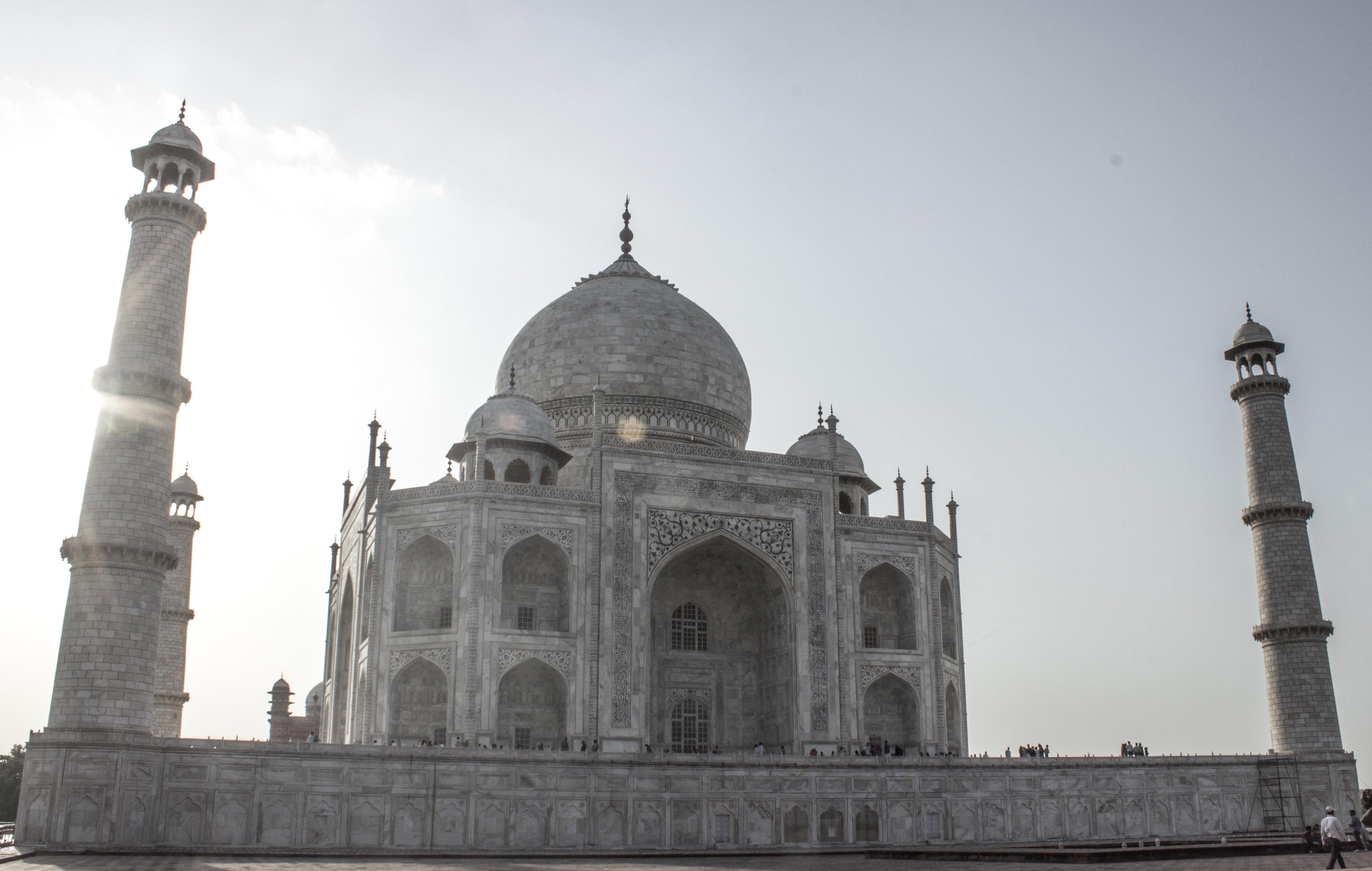 India, Taj Mahal, Sky, Wonder of the world, Islamic architecture Wallpaper