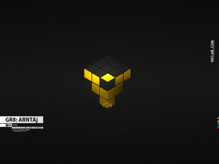 GR8, Logo, Science fiction, Cube HD Wallpaper Desktop Background