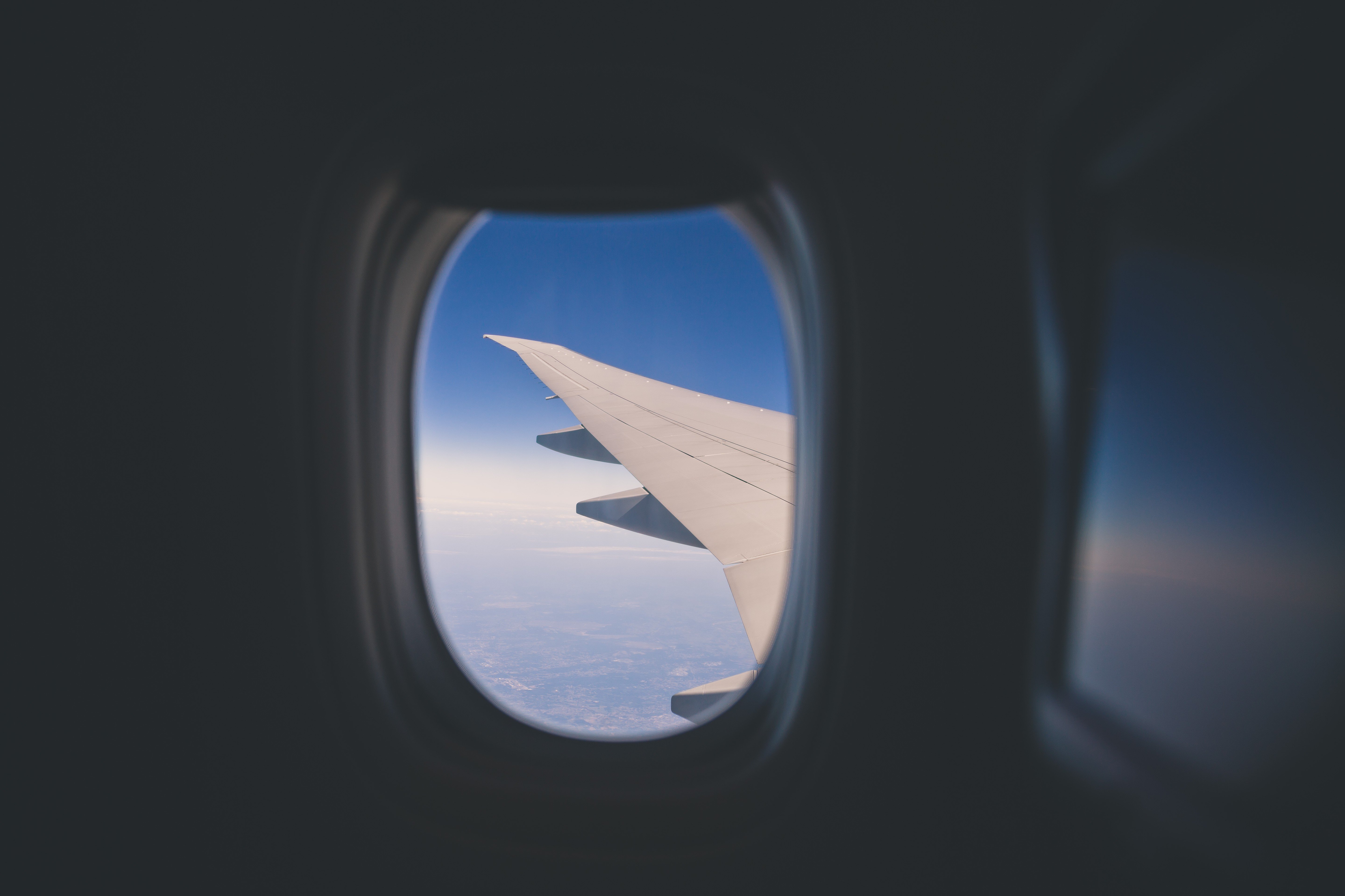 airplane, Window, Sky Wallpaper