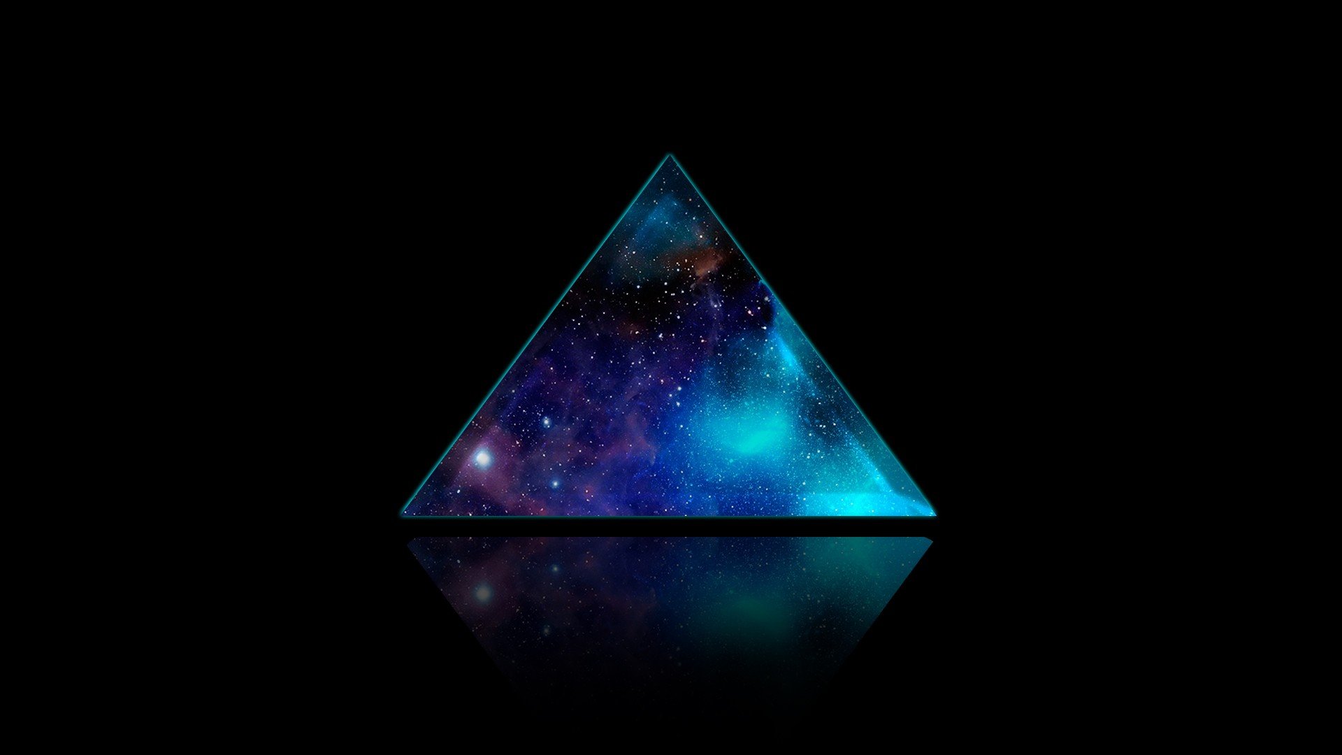 space, Triangle, Galaxy, Backgound, Digital art HD Wallpapers / Desktop