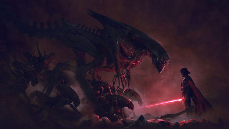 Darth Vader, Alien vs. Predator, Aliens, Star Wars HD Wallpaper Desktop Background