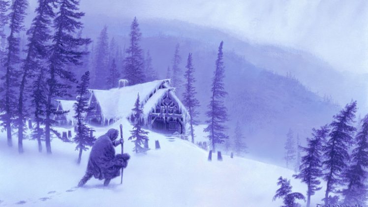 cold, Winter, Snow, Forest, Mountains HD Wallpaper Desktop Background
