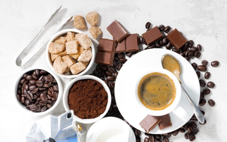 chocolate, Cup, Spoon, Coffee HD Wallpaper Desktop Background