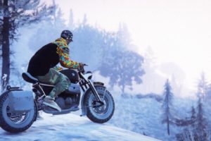 Grand Theft Auto V, Grand Theft Auto Online, Rockstar Games, Motorcycle, Snow