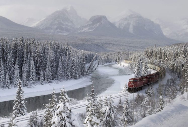 train, Snow, Forest, Mountains HD Wallpapers / Desktop and Mobile Images &  Photos