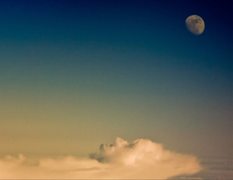 face, Clouds, Moon HD Wallpaper Desktop Background