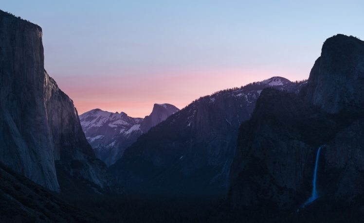 Yosemite National Park, Yosemite Falls, Mountains, Sunset, Nature HD Wallpaper Desktop Background