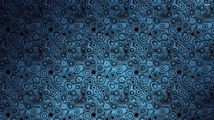 digital art, Pattern, Blue background, Minimalism, Circle, Black HD Wallpaper Desktop Background