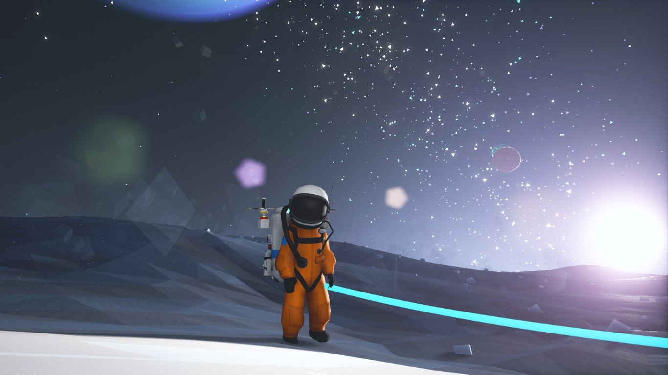 astronaut, Astroneer, Space, Lens flare Wallpaper