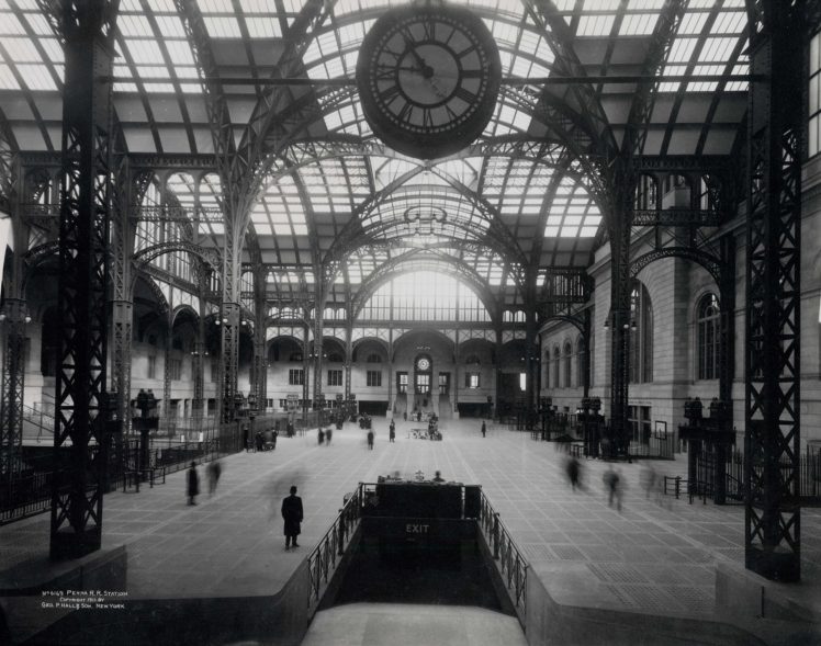 New York City, Subway, Train station, Monochrome, Vintage, Long exposure, Old photos HD Wallpaper Desktop Background