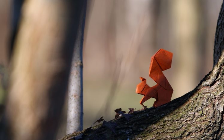 origami, Squirrel, Paper HD Wallpaper Desktop Background