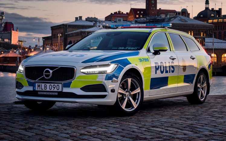 Volvo V90, Volvo, Police cars, Sweden HD Wallpaper Desktop Background
