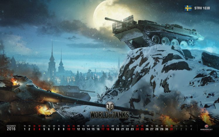 calendar, World of Tanks, Stridsvagn 103B HD Wallpaper Desktop Background