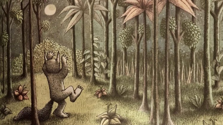 Maurice Sendak, Where the Wild Things Are, Night, Forest HD Wallpaper Desktop Background